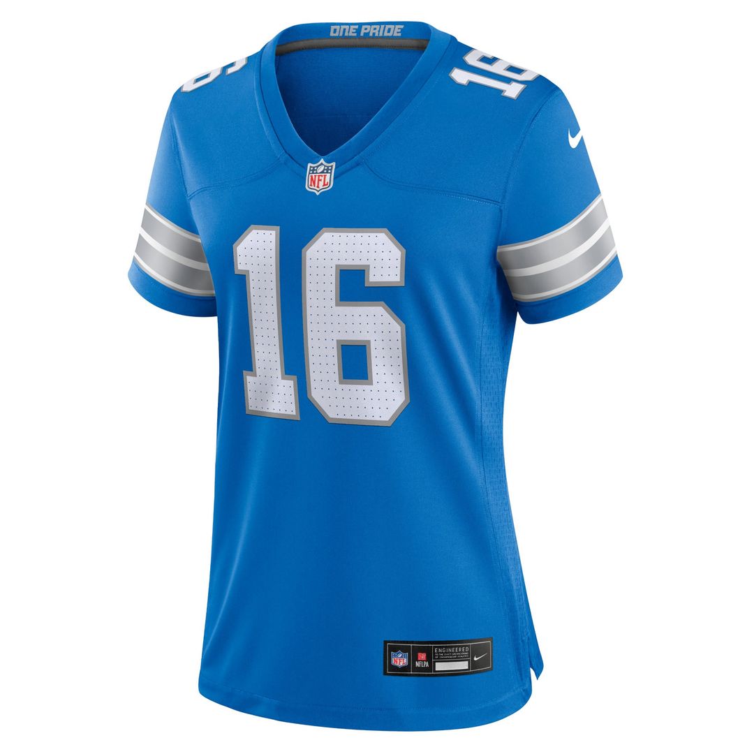 Women's Nike Detroit Lions Jared Goff Blue Game NFL Jersey
