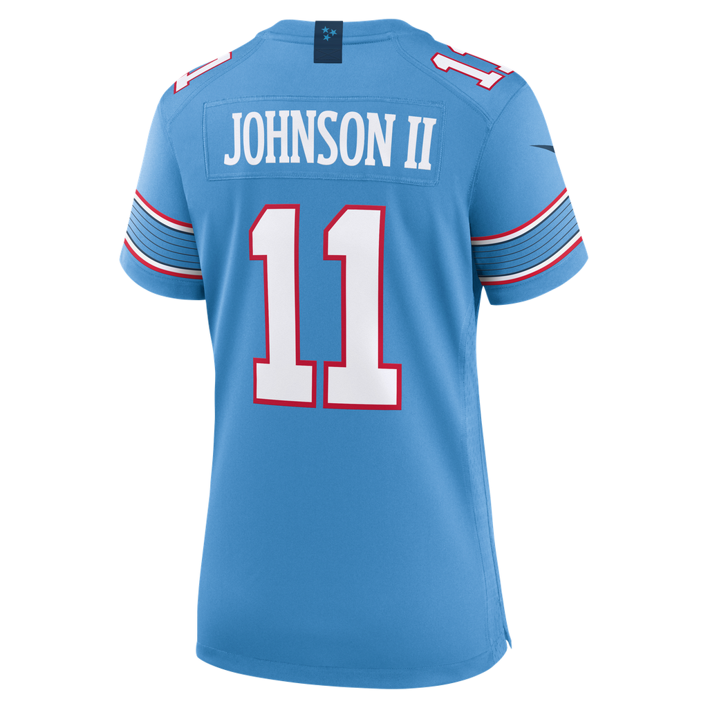 Women's Nike Tennessee Titans Jermaine Johnson II Light Blue Team Game NFL Jersey