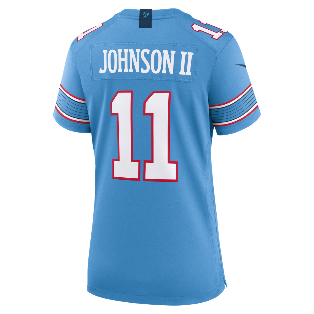 Women's Nike Tennessee Titans Jermaine Johnson II Light Blue Team Game NFL Jersey