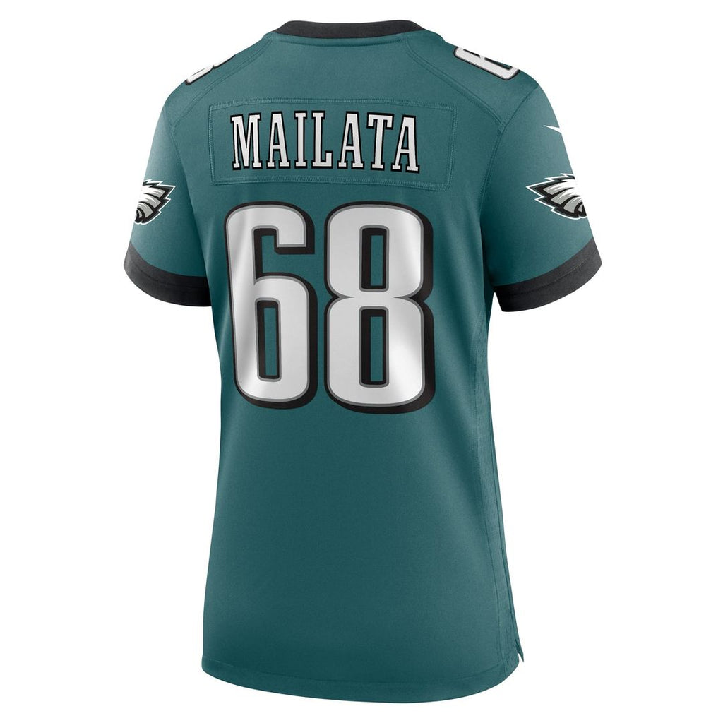 Women's Nike Philadelphia Eagles Jordan Mailata Midnight Green Team Game NFL Jersey