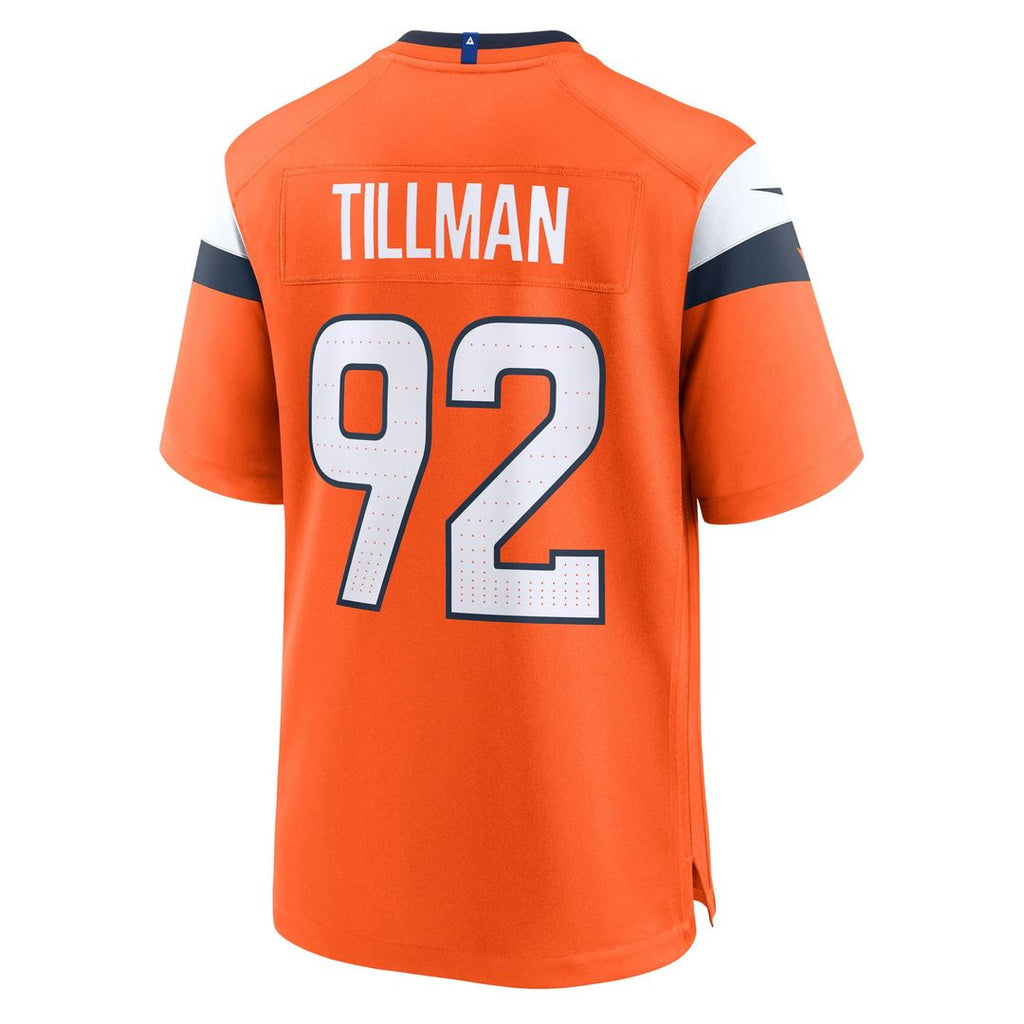 Men's Nike Denver Broncos Dondrea Tillman Orange Team Game NFL Jersey