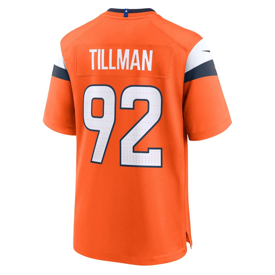 Men's Nike Denver Broncos Dondrea Tillman Orange Team Game NFL Jersey