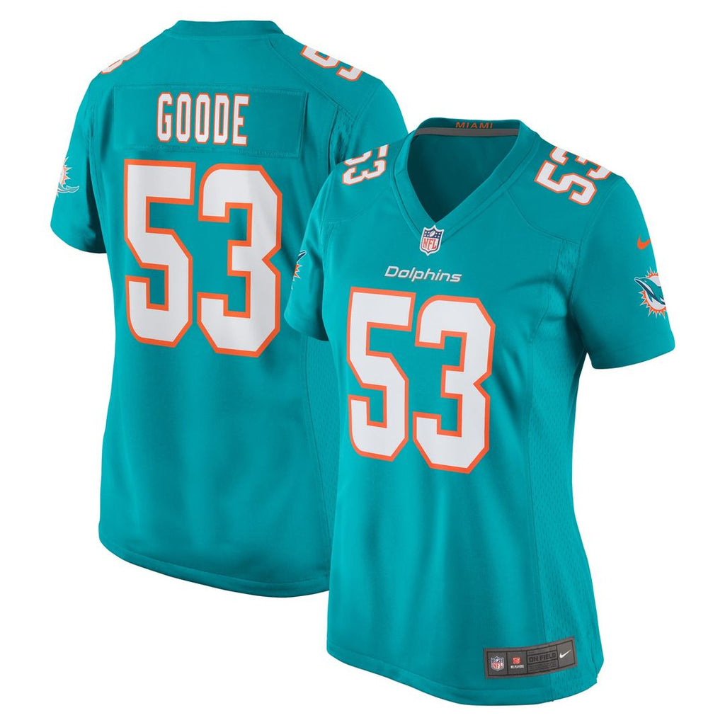 Women's Nike Miami Dolphins Cameron Goode Aqua Game Player NFL Jersey