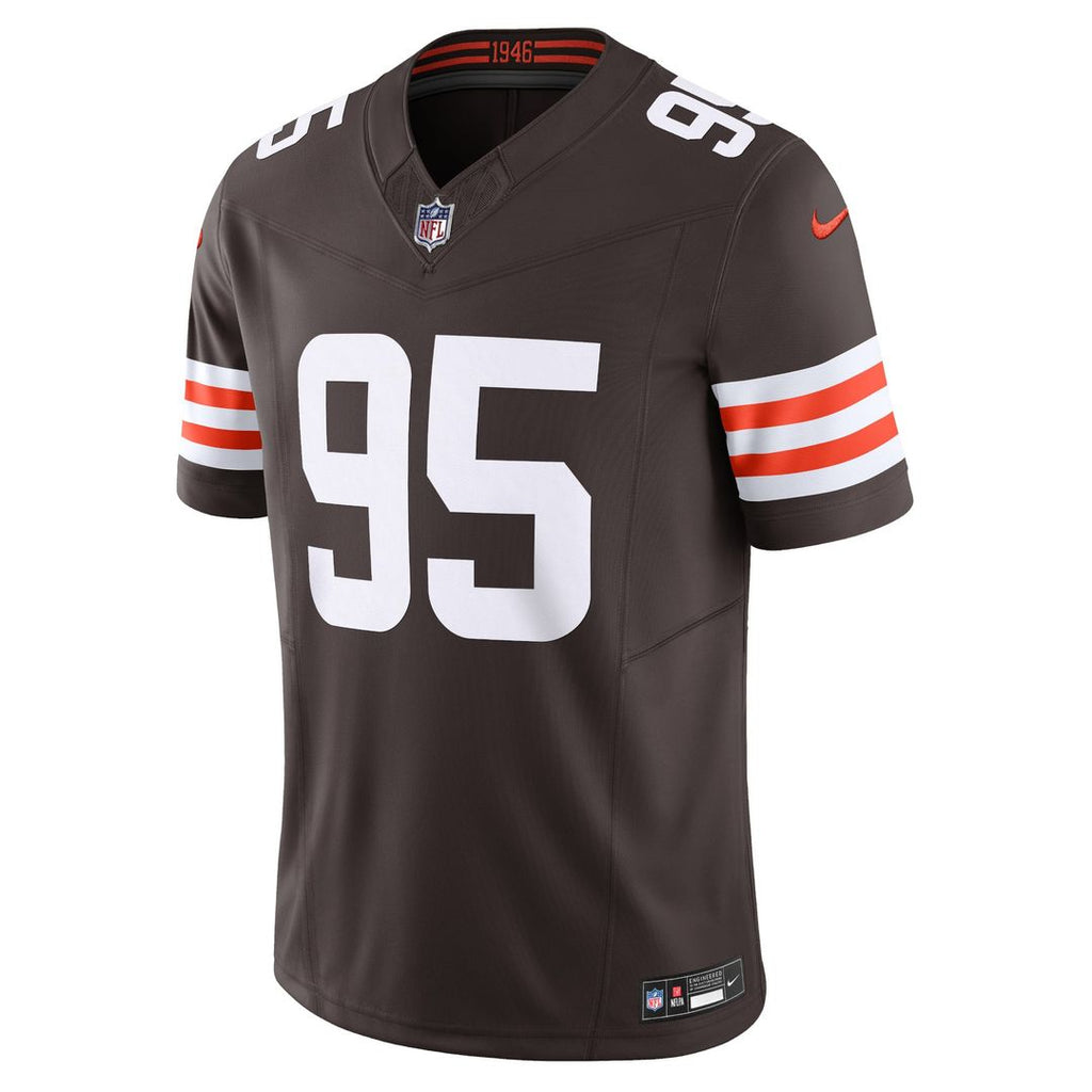 Men's Nike Cleveland Browns Myles Garrett Brown Vapor F.U.S.E. Limited NFL Jersey