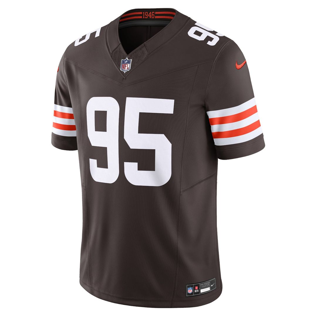 Men's Nike Cleveland Browns Myles Garrett Brown Vapor F.U.S.E. Limited NFL Jersey