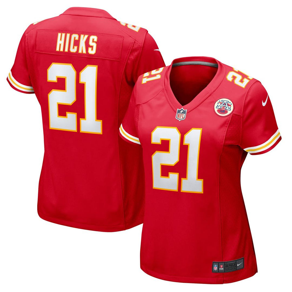 Women's Nike Kansas City Chiefs Jaden Hicks Red Game NFL Jersey
