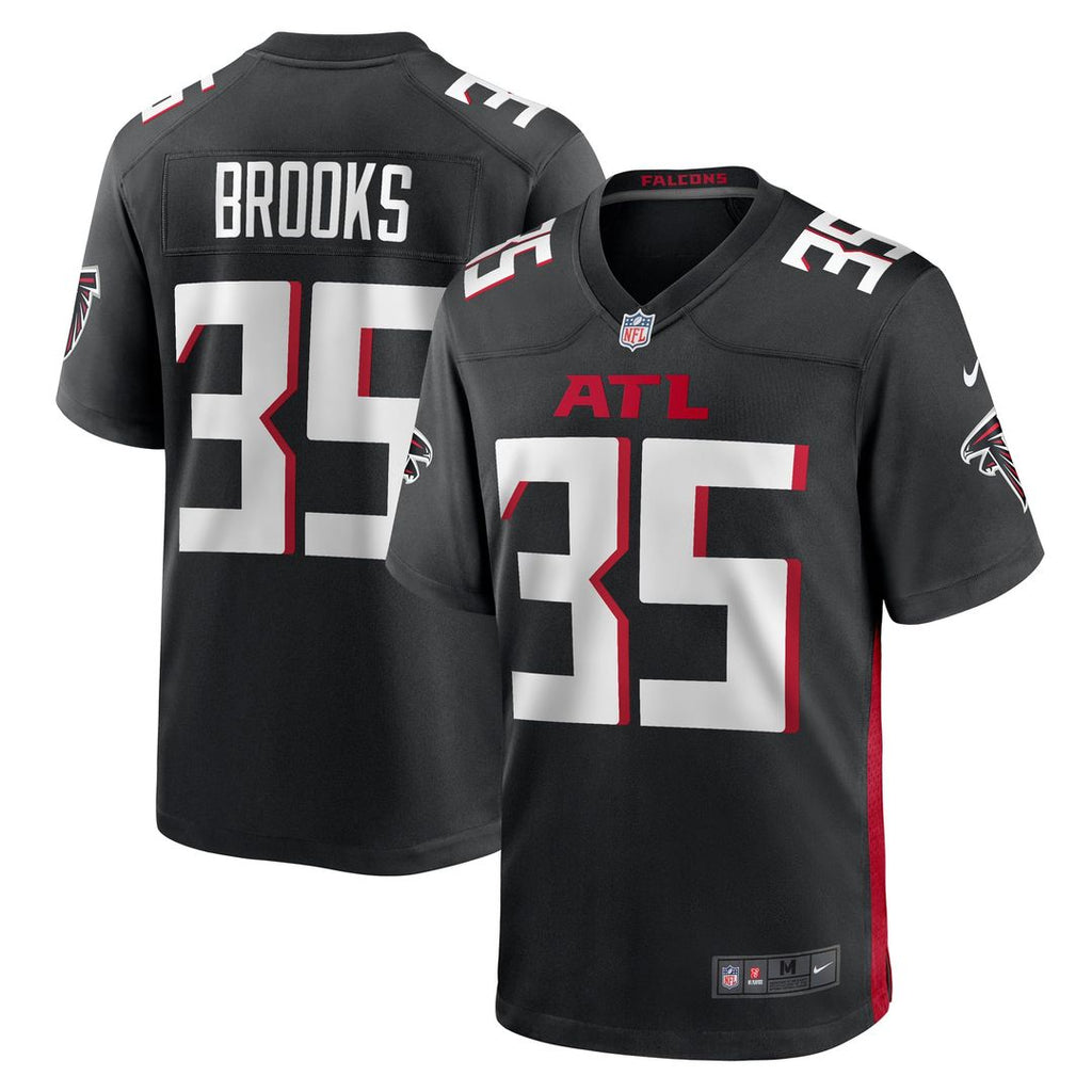 Men's Nike Atlanta Falcons Natrone Brooks Black Team Game NFL Jersey
