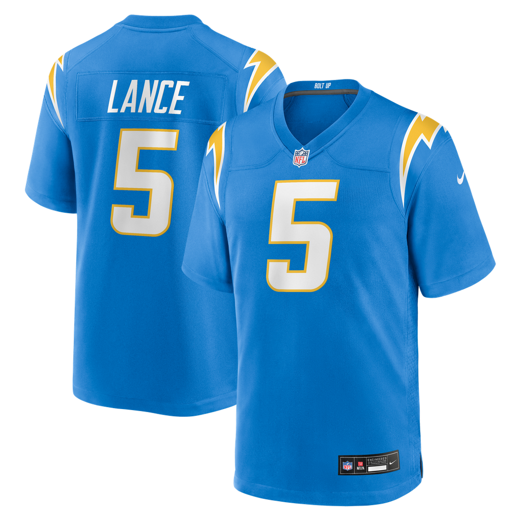 Men's Nike Los Angeles Chargers Trey Lance Powder Blue Team Game NFL Jersey