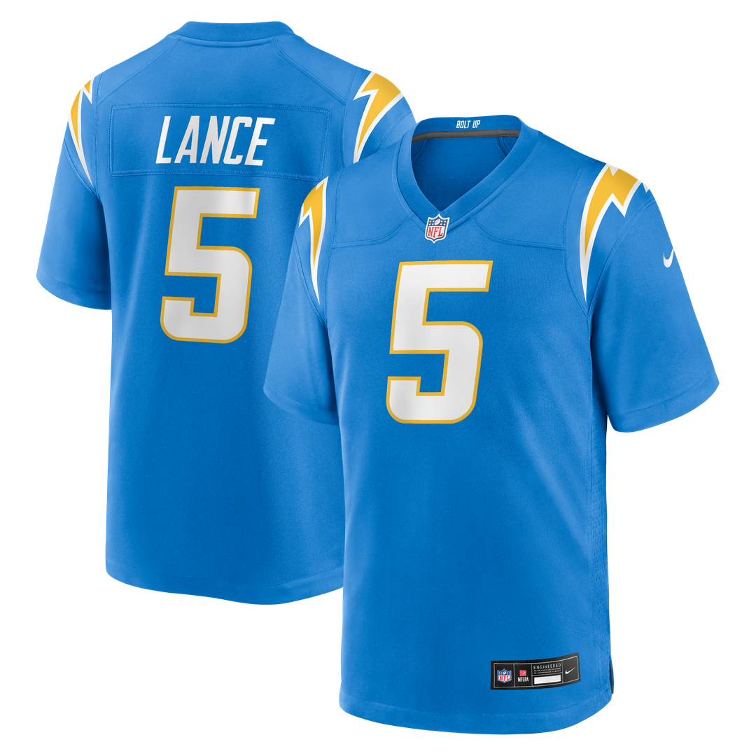 Men's Nike Los Angeles Chargers Trey Lance Powder Blue Team Game NFL Jersey