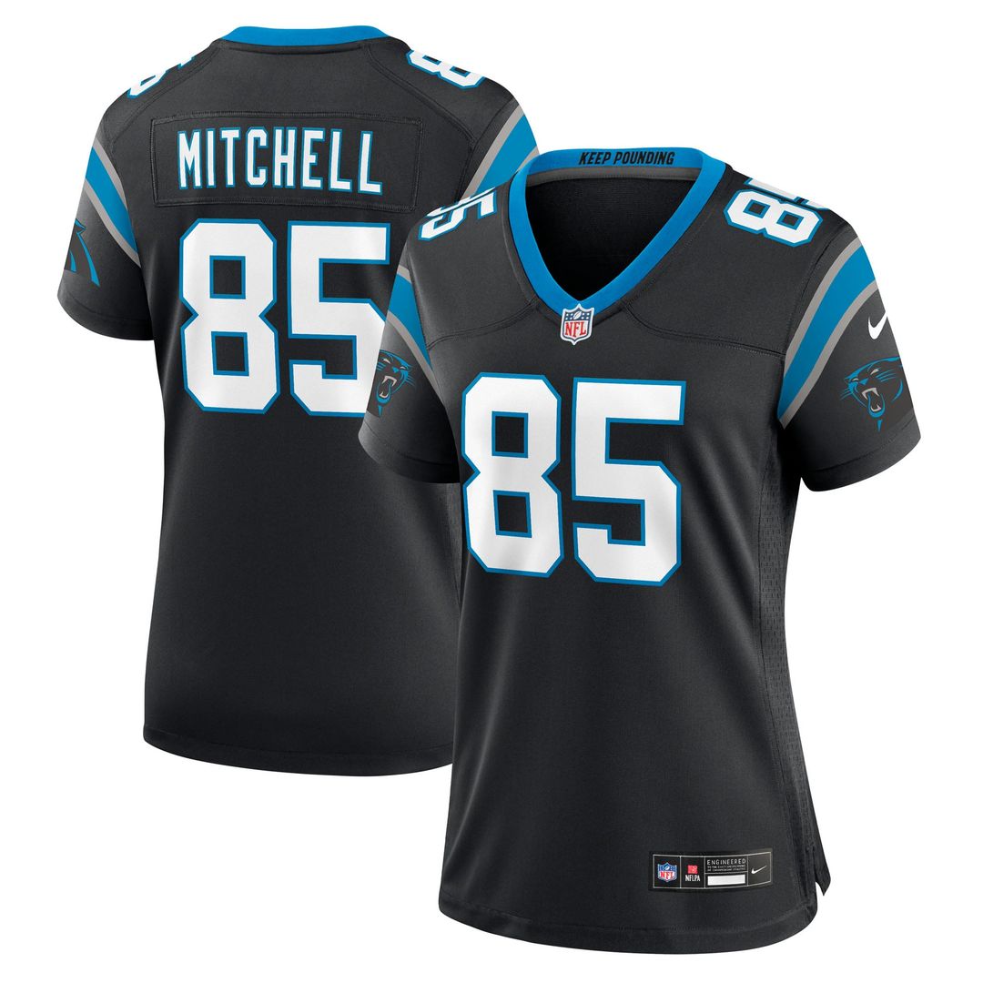 Women's Nike Carolina Panthers James Mitchell Black Team Game NFL Jersey