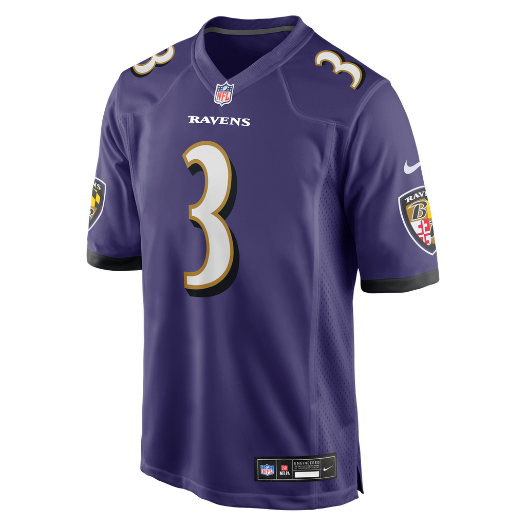 Men's Nike Baltimore Ravens Chidobe Awuzie Purple Team Game NFL Jersey