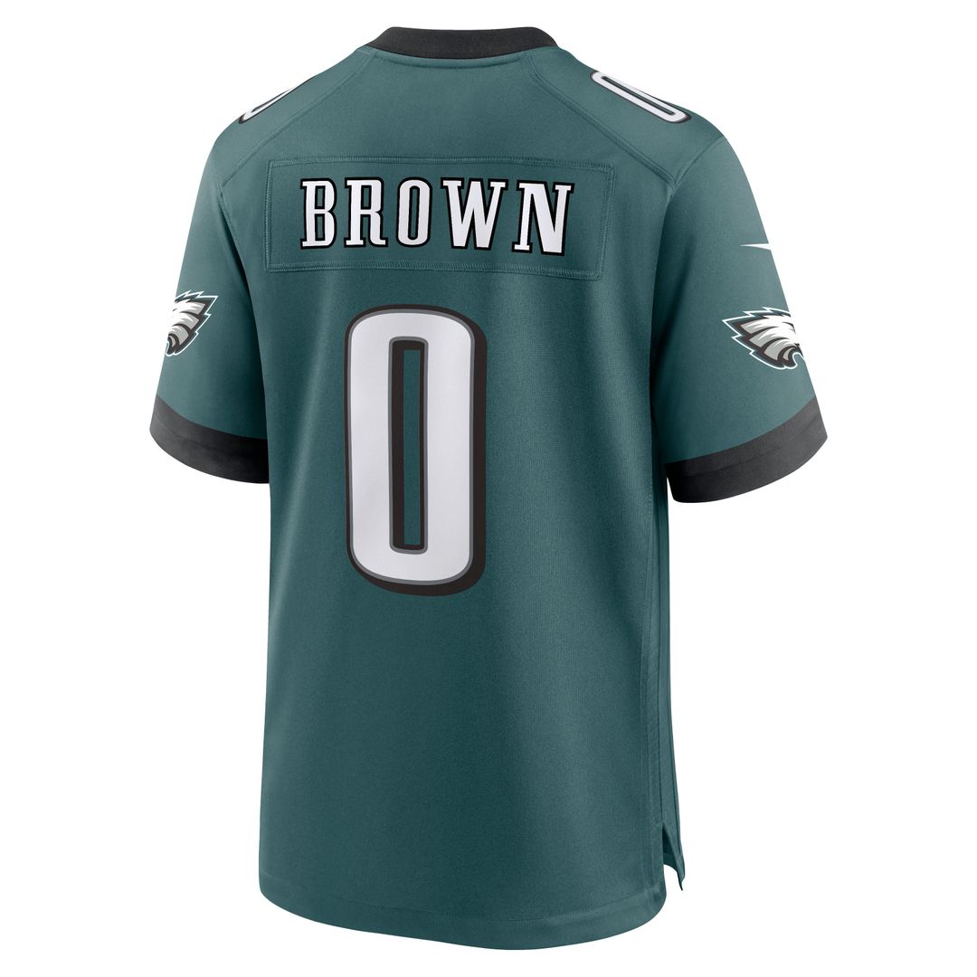 Men's Nike Philadelphia Eagles Marquise Brown Midnight Green Team Game NFL Jersey