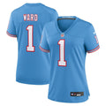 Women's Nike Tennessee Titans Cameron Ward Light Blue Alternate Oilers Throwback Game NFL Jersey