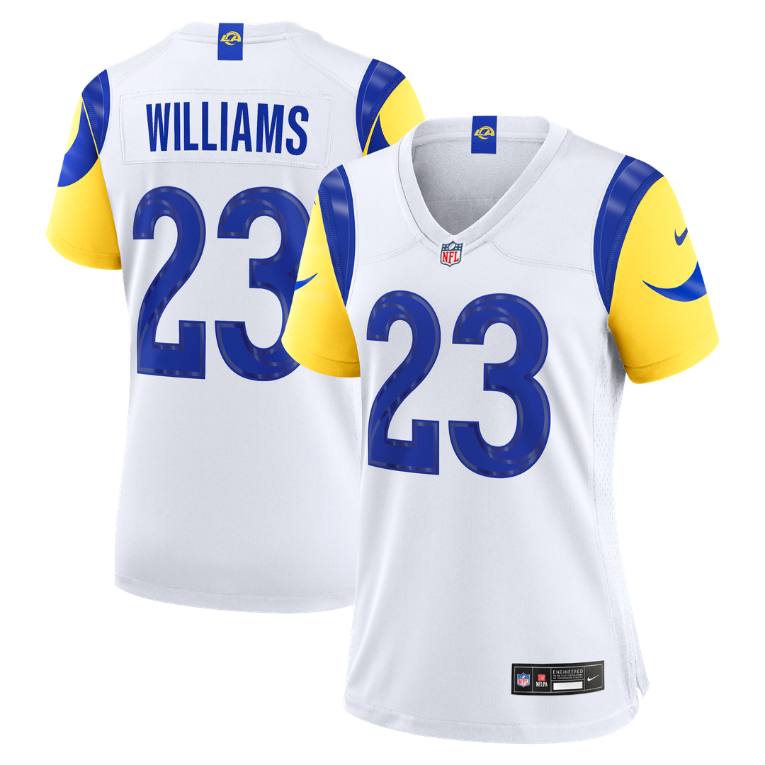 Women's Nike Los Angeles Rams Kyren Williams White Game NFL Jersey