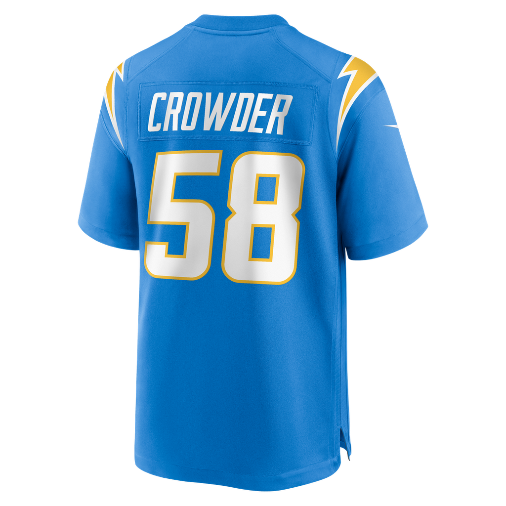Men's Nike Los Angeles Chargers Tae Crowder Powder Blue Team Game NFL Jersey