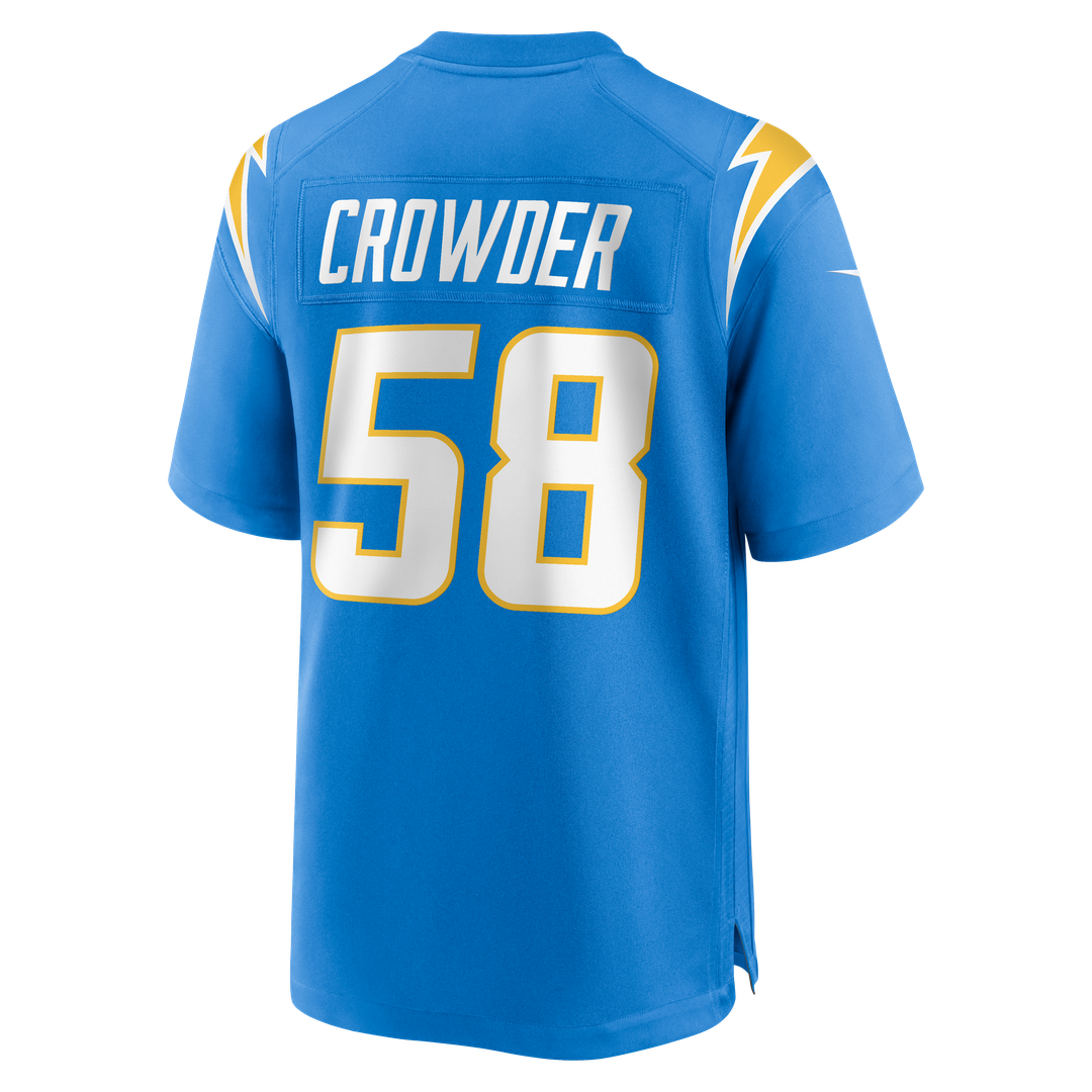 Men's Nike Los Angeles Chargers Tae Crowder Powder Blue Team Game NFL Jersey