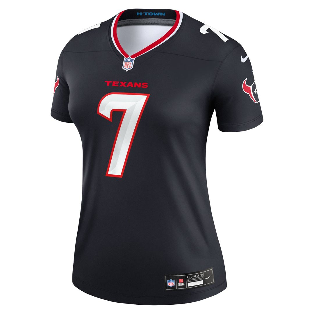 Women's Nike Houston Texans C.J. Stroud Navy Legend Player NFL Performance Top