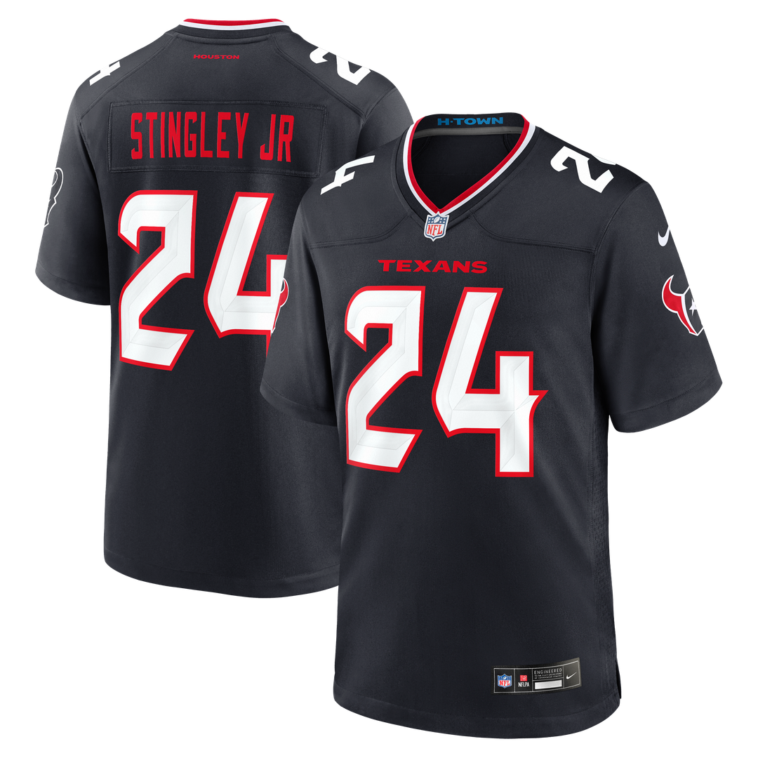 Men's Nike Houston Texans Derek Stingley Jr. Navy Game NFL Jersey