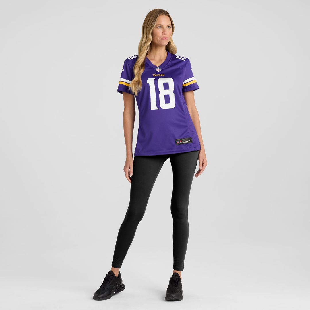 Women's Nike Minnesota Vikings Justin Jefferson Purple Game NFL Jersey