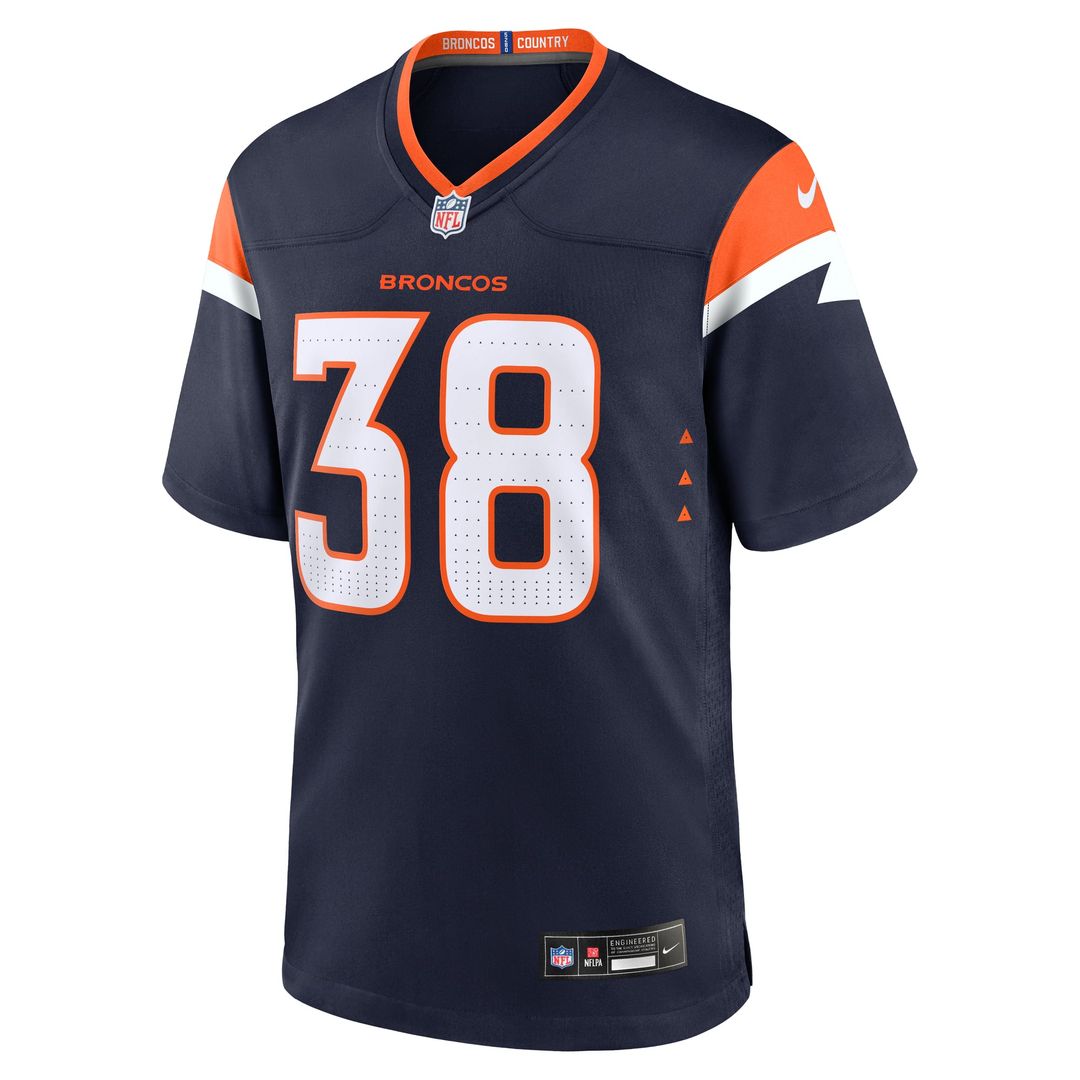 Men's Nike Denver Broncos Jaleel McLaughlin Orange Team Game NFL Jersey