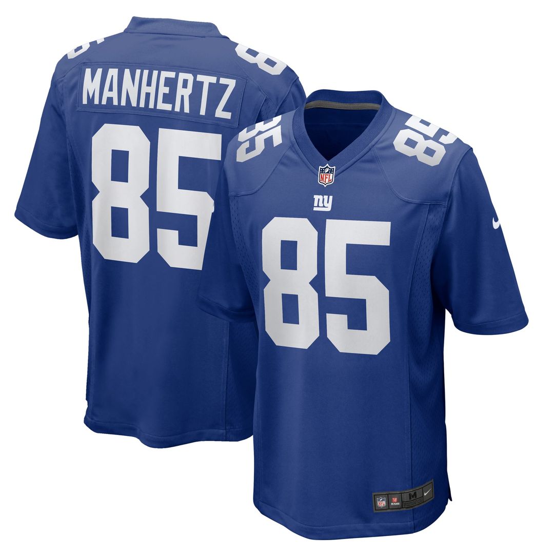 Men's Nike New York Giants Chris Manhertz Royal Team Game NFL Jersey
