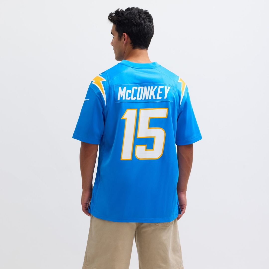 Men's Nike Los Angeles Chargers Ladd McConkey Powder Blue Player Game NFL Jersey