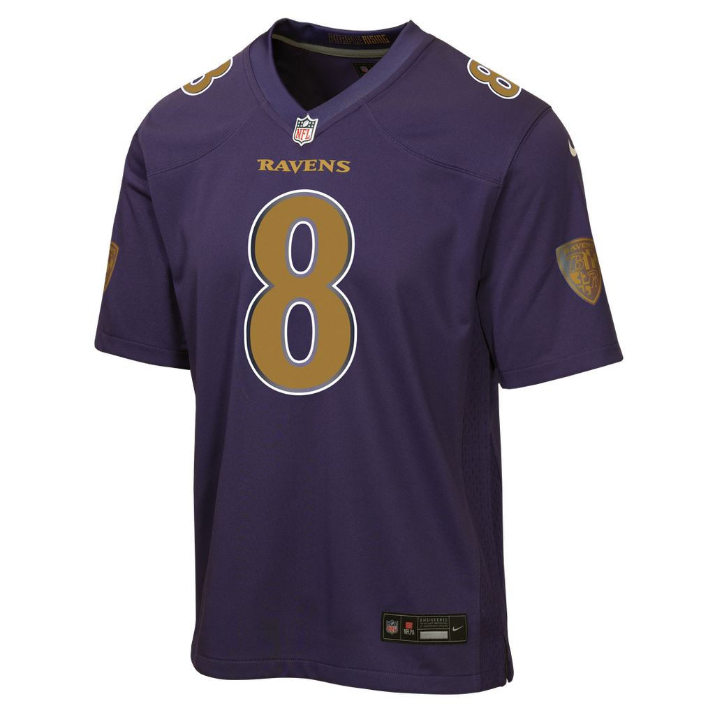 Youth Nike Baltimore Ravens Lamar Jackson Purple Alternate 2 Game NFL Jersey