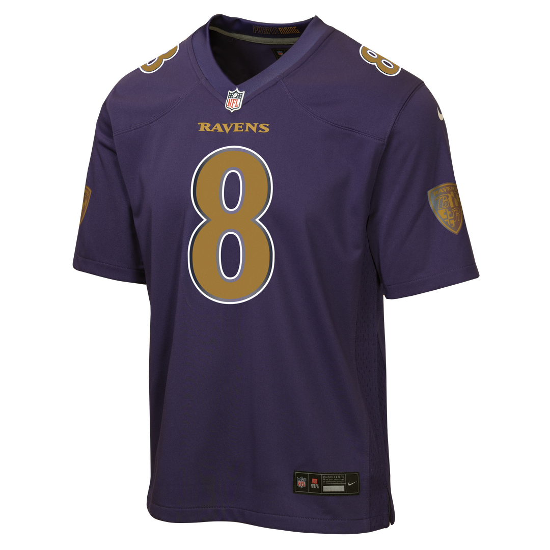 Youth Nike Baltimore Ravens Lamar Jackson Purple Alternate 2 Game NFL Jersey