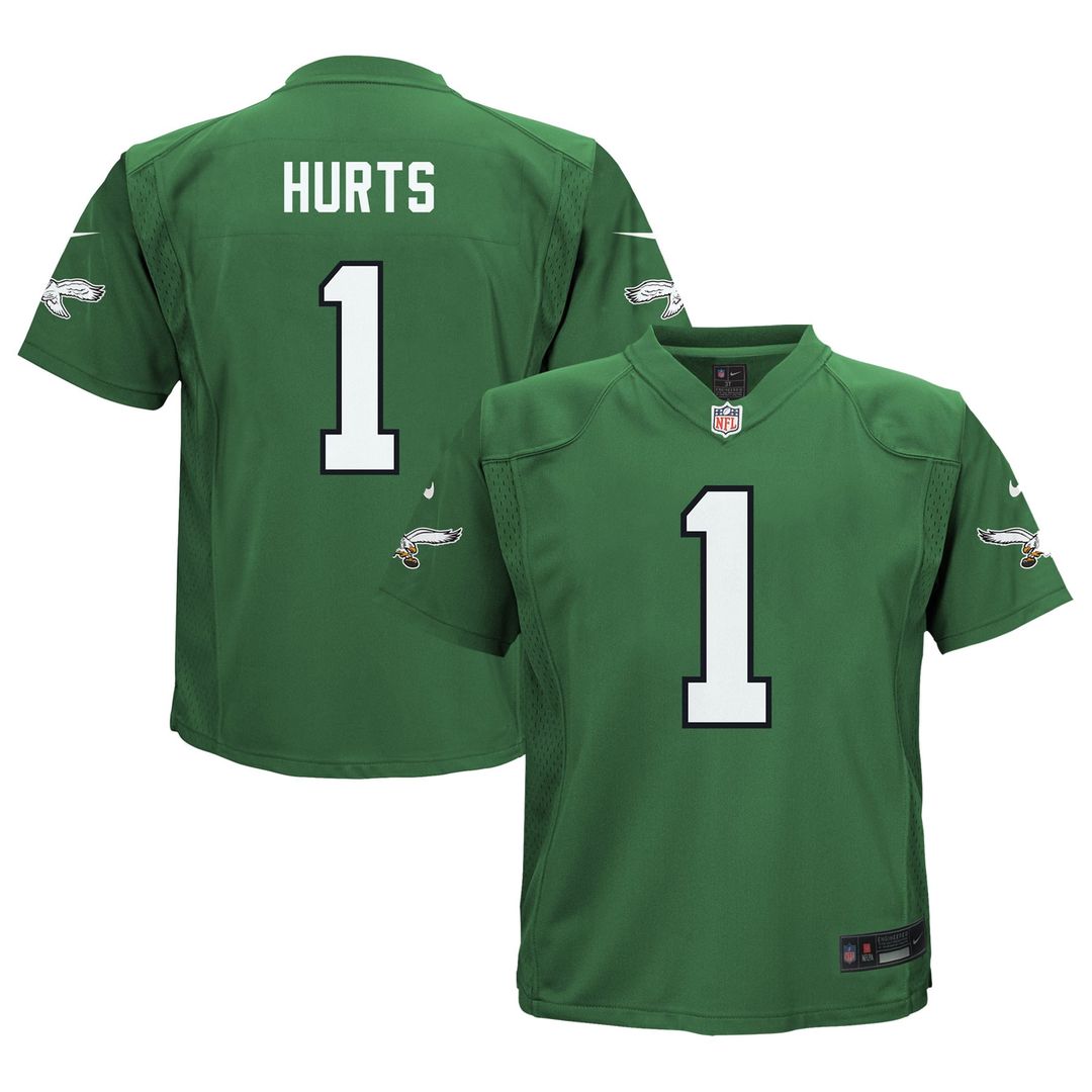 Toddler Nike Philadelphia Eagles Jalen Hurts Kelly Green Game NFL Jersey
