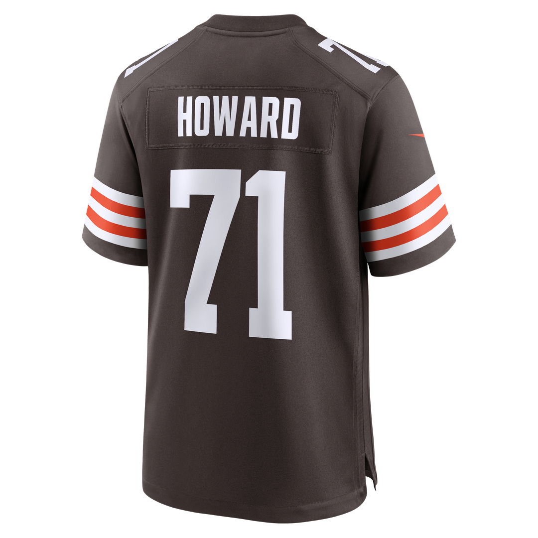 Men's Nike Cleveland Browns Tytus Howard Brown Team Game NFL Jersey