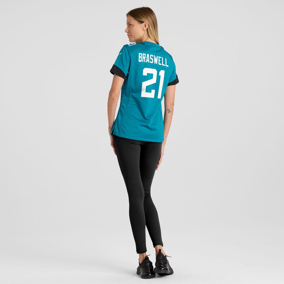 Women's Nike Jacksonville Jaguars Christian Braswell Teal Team Game NFL Jersey