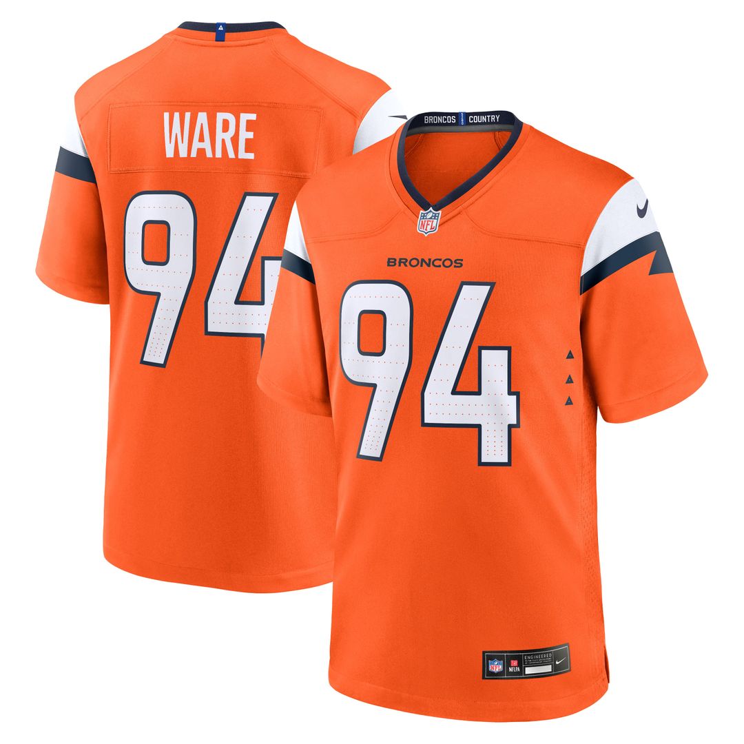 Men's Nike Denver Broncos DeMarcus Ware Orange Team Retired Game NFL Jersey