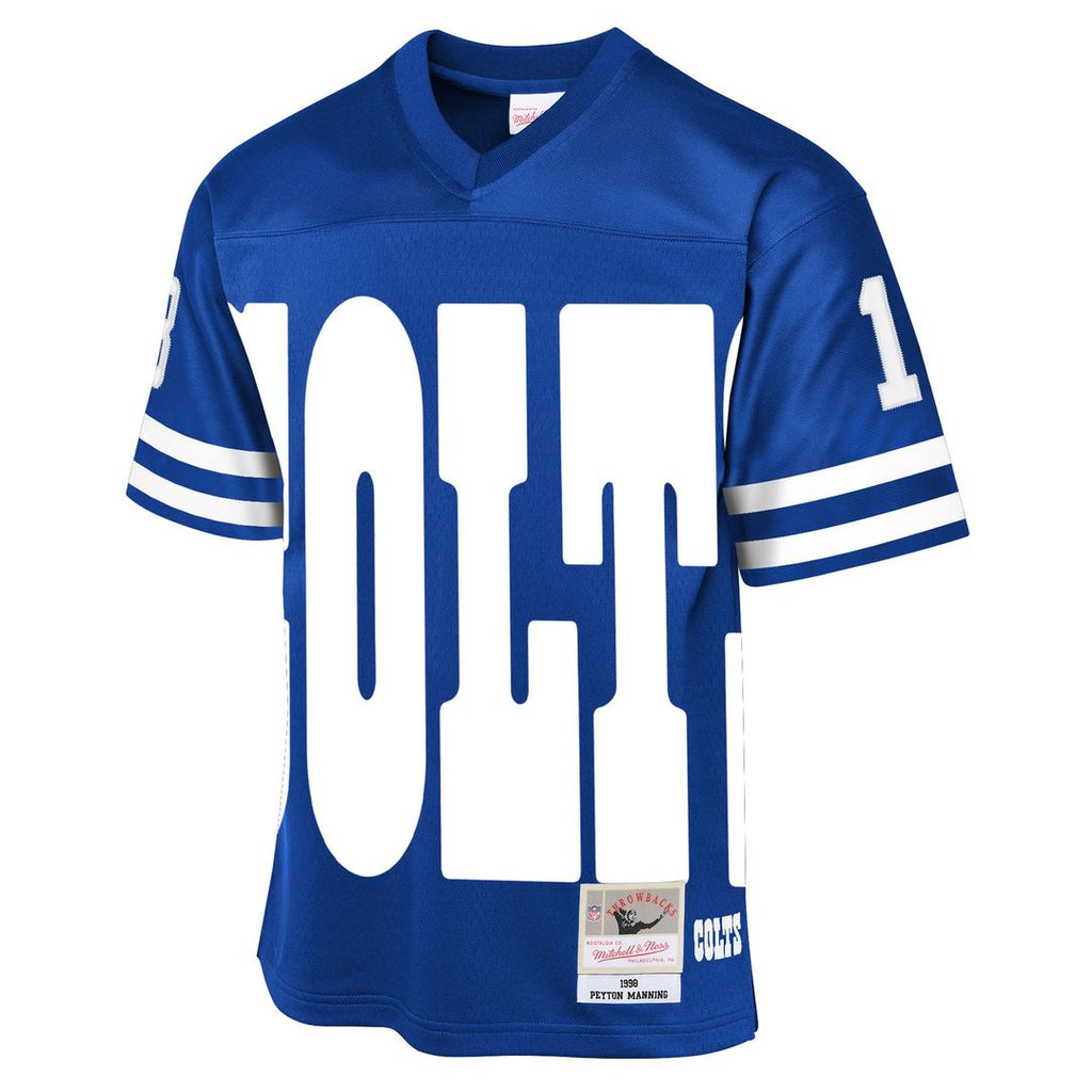 Youth Mitchell & Ness Indianapolis Colts Peyton Manning Royal 1998 Throwback Fashion NFL Jersey