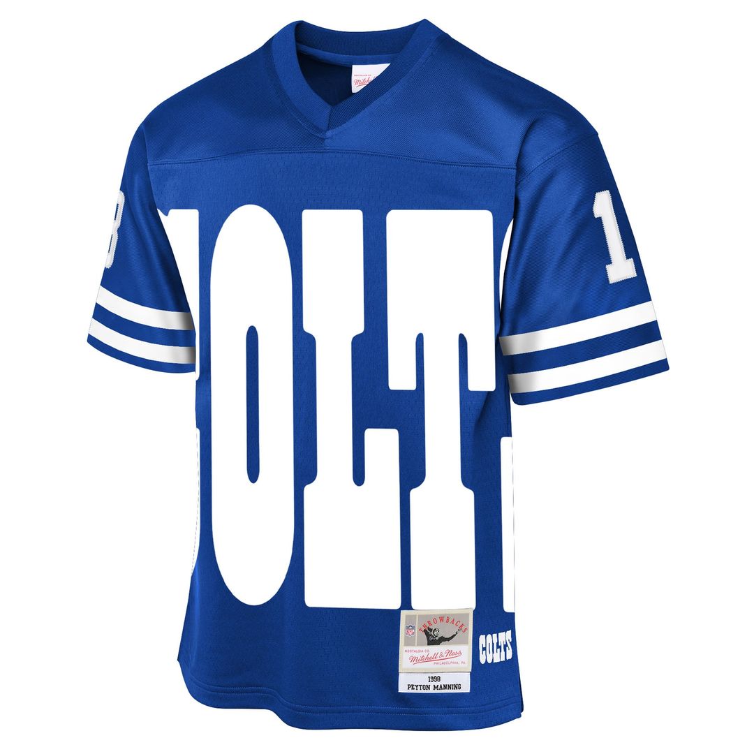 Youth Mitchell & Ness Indianapolis Colts Peyton Manning Royal 1998 Throwback Fashion NFL Jersey