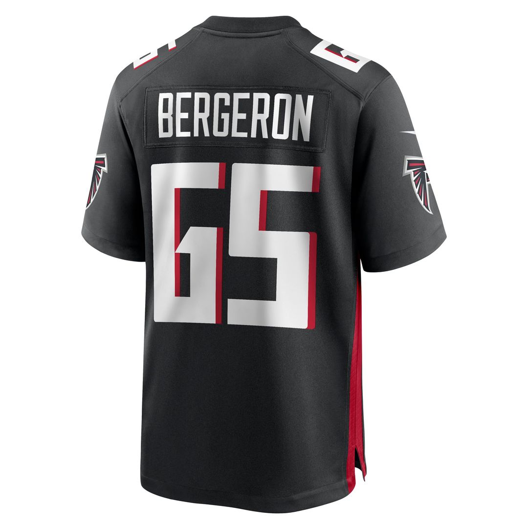 Men's Nike Atlanta Falcons Matthew Bergeron Black Team Game NFL Jersey