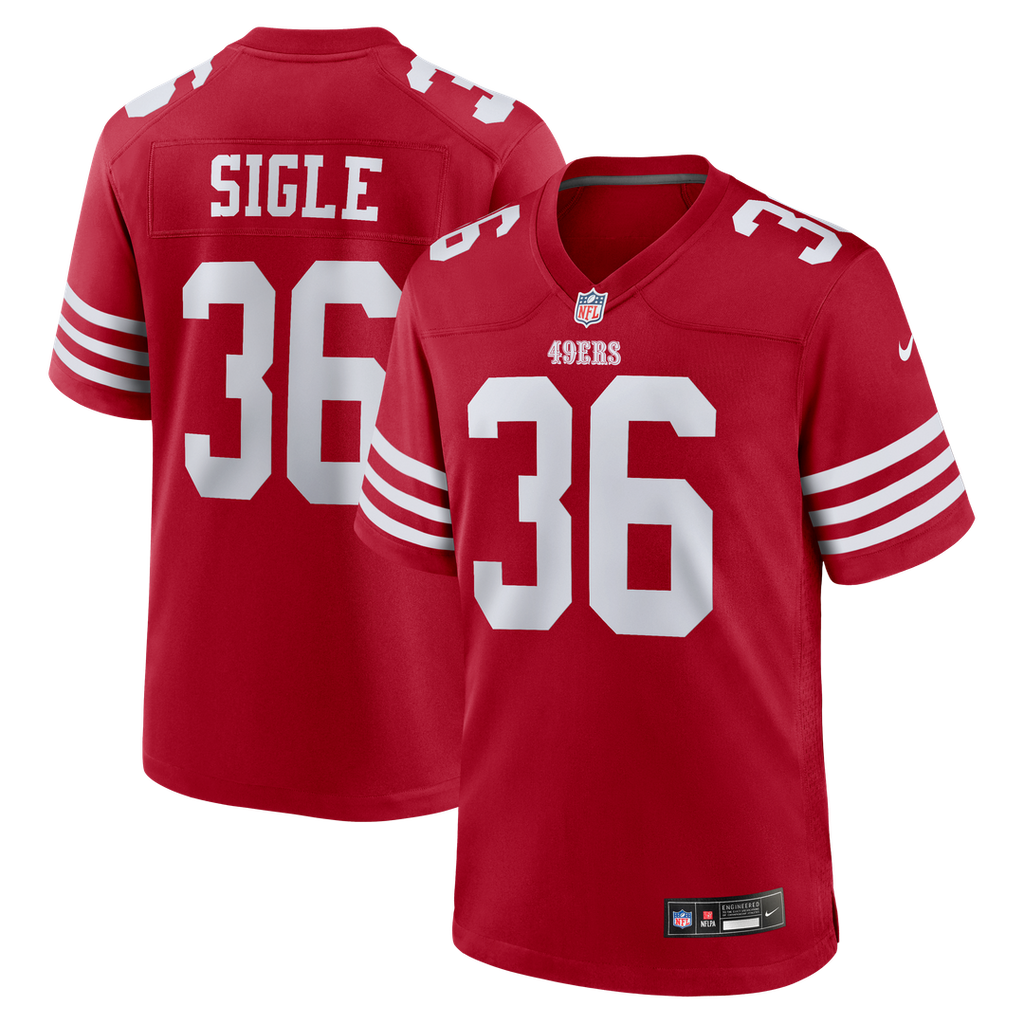 Men's Nike San Francisco 49ers Marques Sigle Scarlet Team Game NFL Jersey