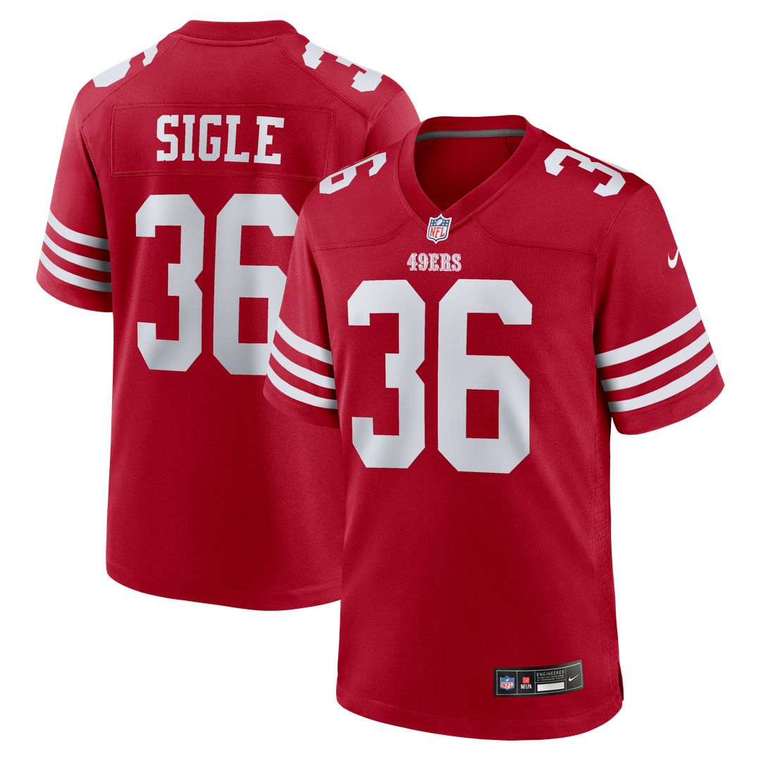 Men's Nike San Francisco 49ers Marques Sigle Scarlet Team Game NFL Jersey