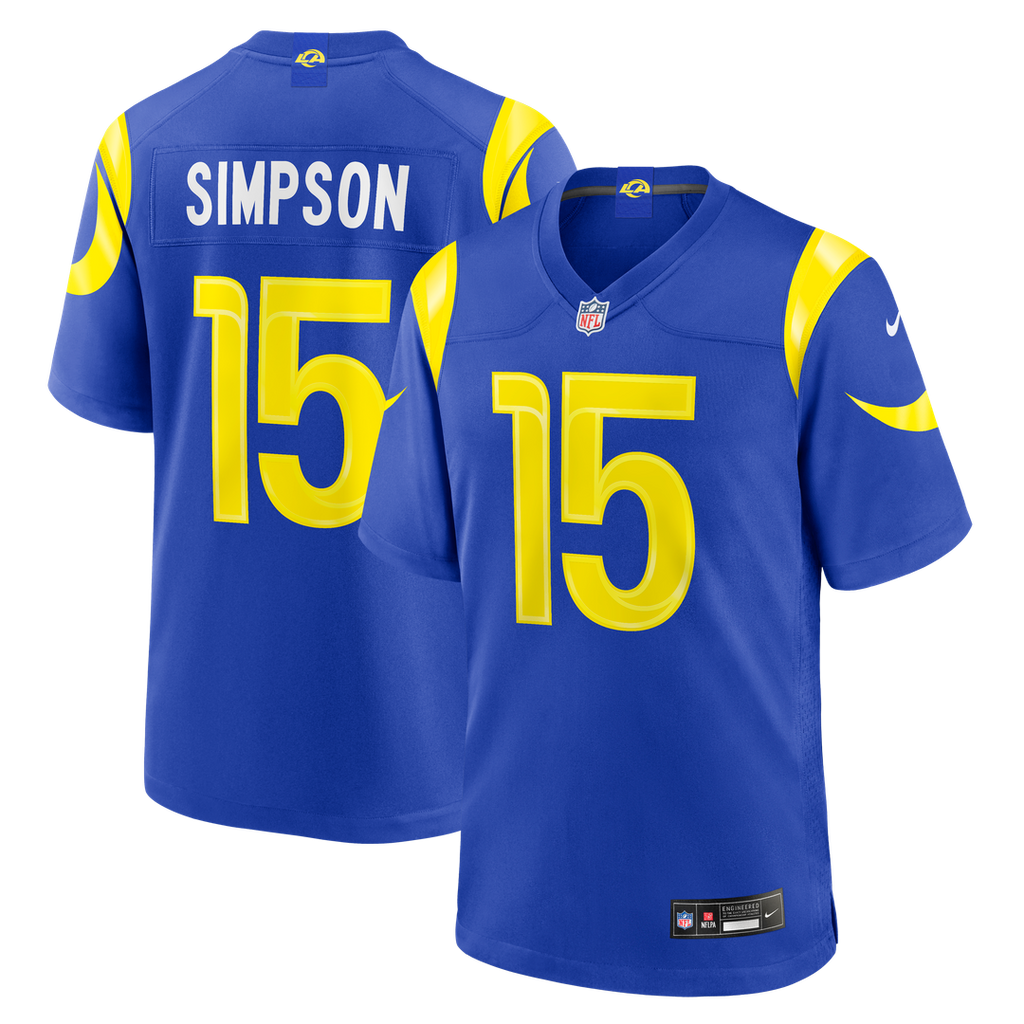 Men's Nike Los Angeles Rams Ty Simpson Royal 2026 NFL Draft First Round Pick No. 13 Team Game NFL Jersey