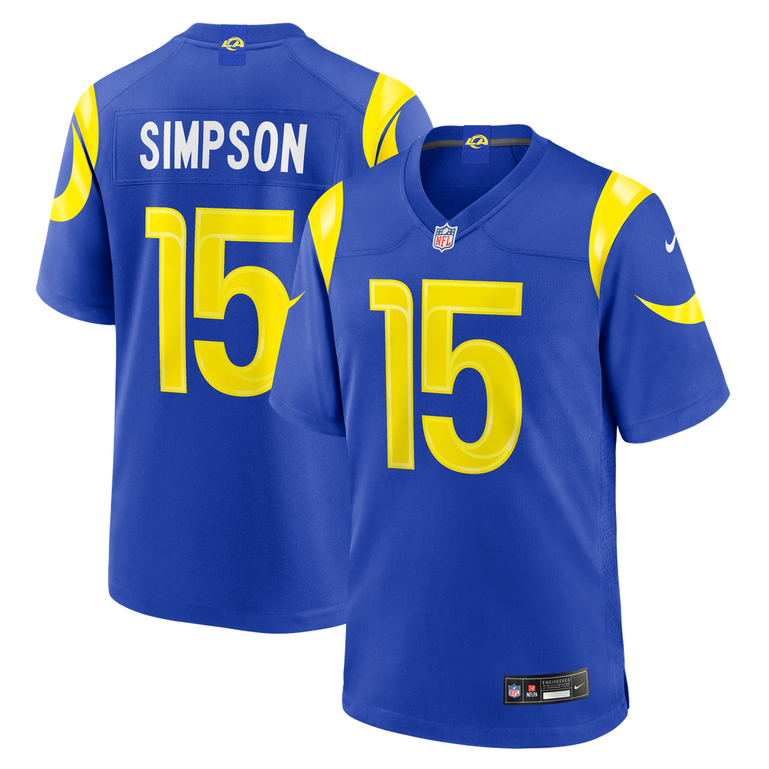 Men's Nike Los Angeles Rams Ty Simpson Royal 2026 NFL Draft First Round Pick No. 13 Team Game NFL Jersey