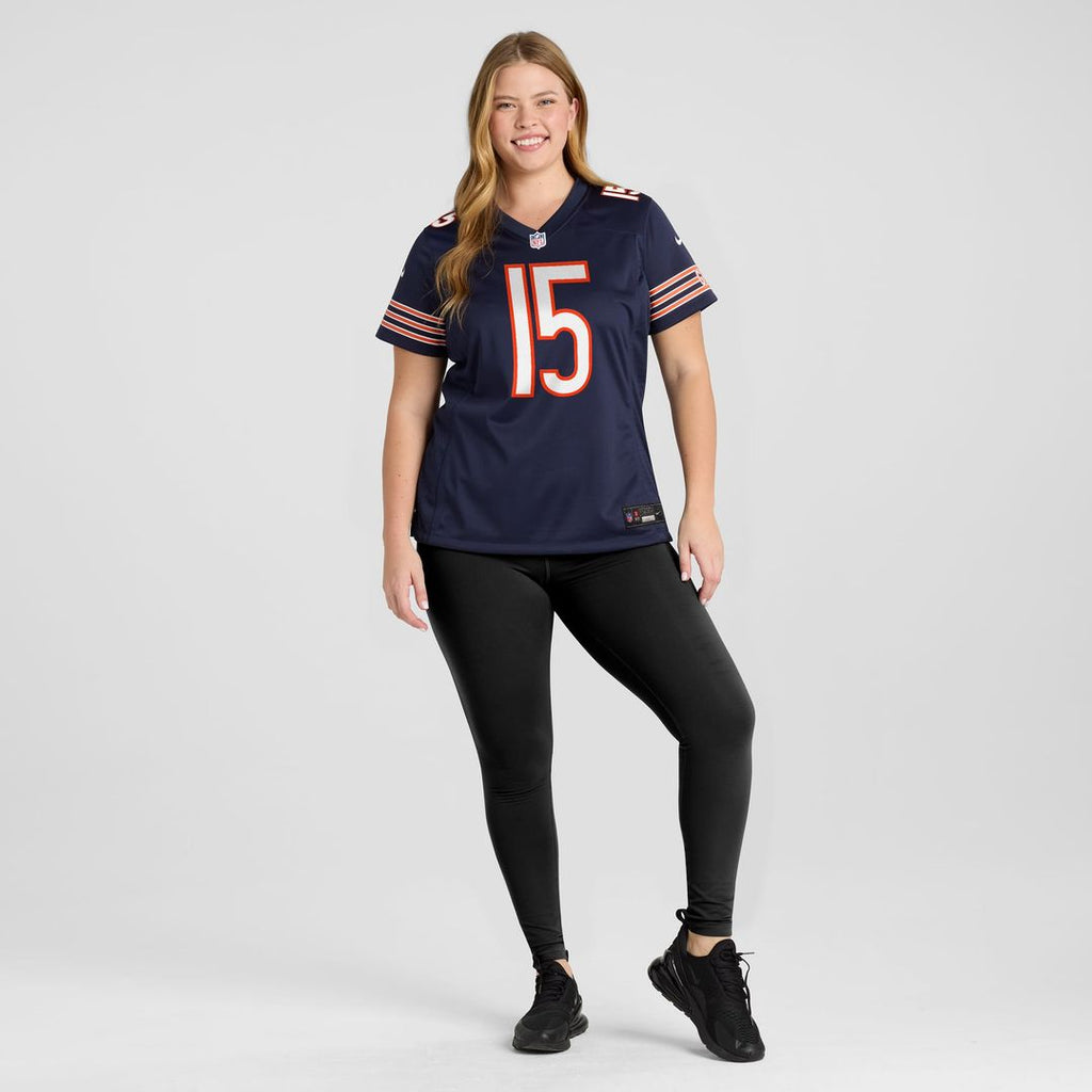 Women's Nike Chicago Bears Rome Odunze Navy Game NFL Jersey