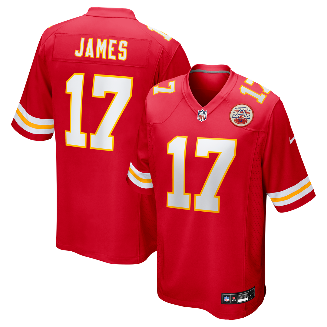 Men's Nike Kansas City Chiefs Richie James Red Game NFL Jersey