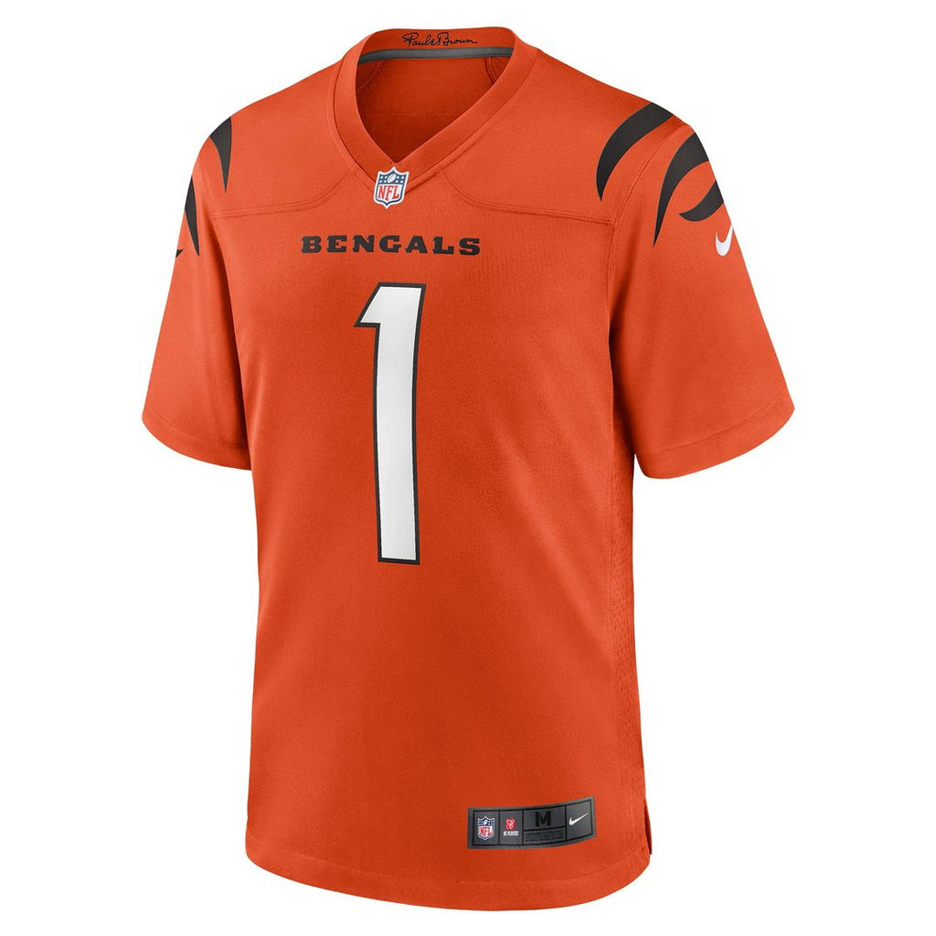 Men's Nike Cincinnati Bengals Ja'Marr Chase Orange Alternate Game NFL Jersey