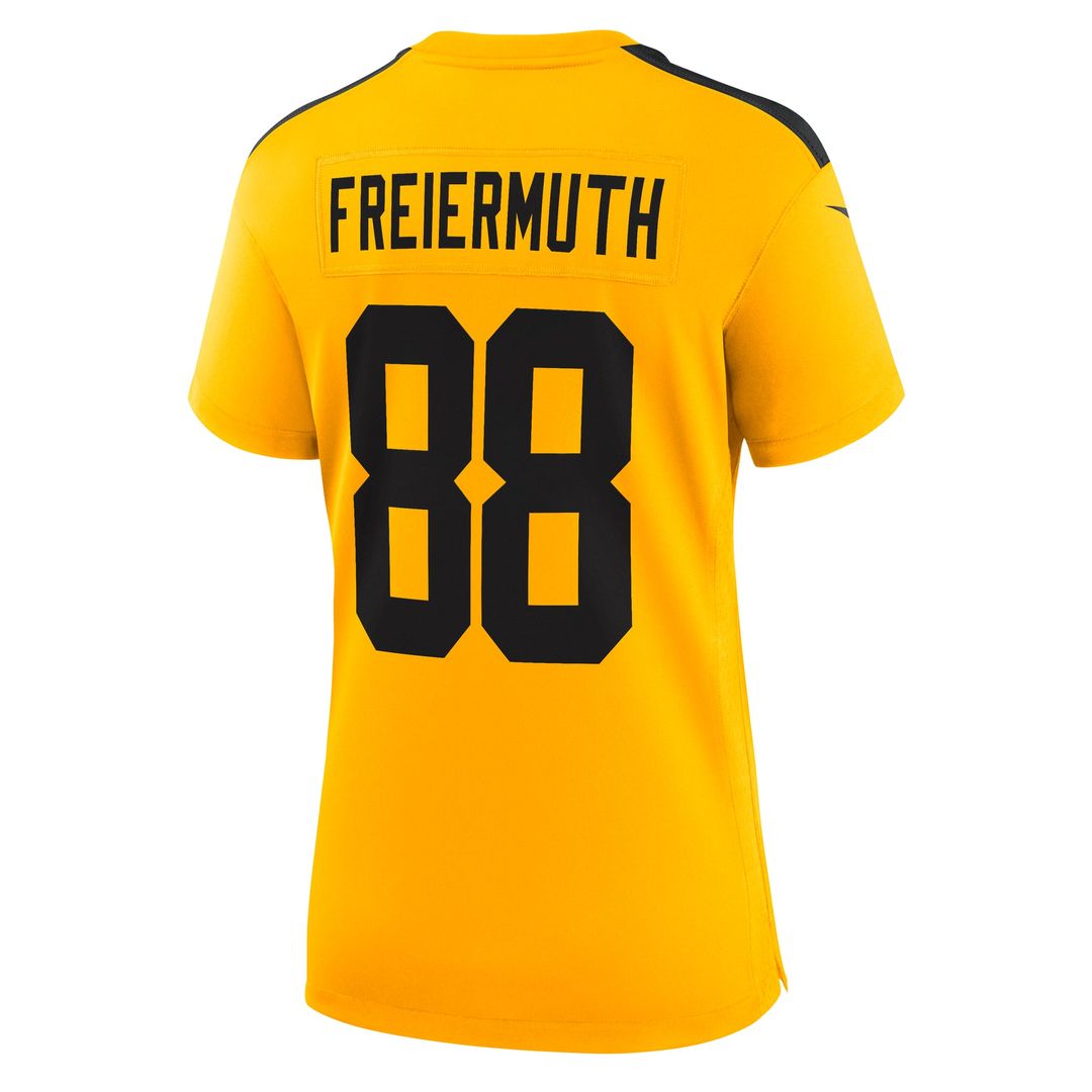 Women's Nike Pittsburgh Steelers Pat Freiermuth Gold Alternate 1933 Throwback Game NFL Jersey