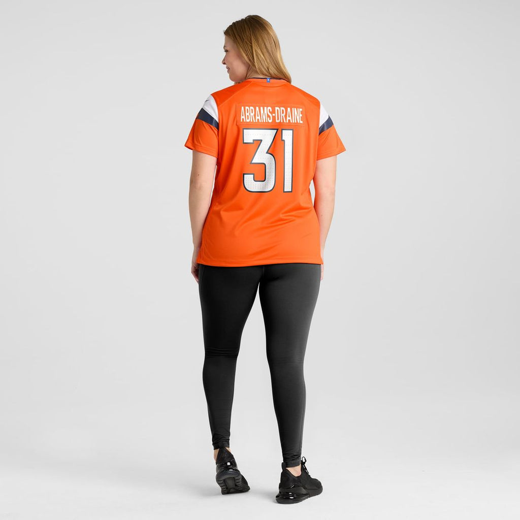 Women's Nike Denver Broncos Kris Abrams-Draine Orange Team Game NFL Jersey