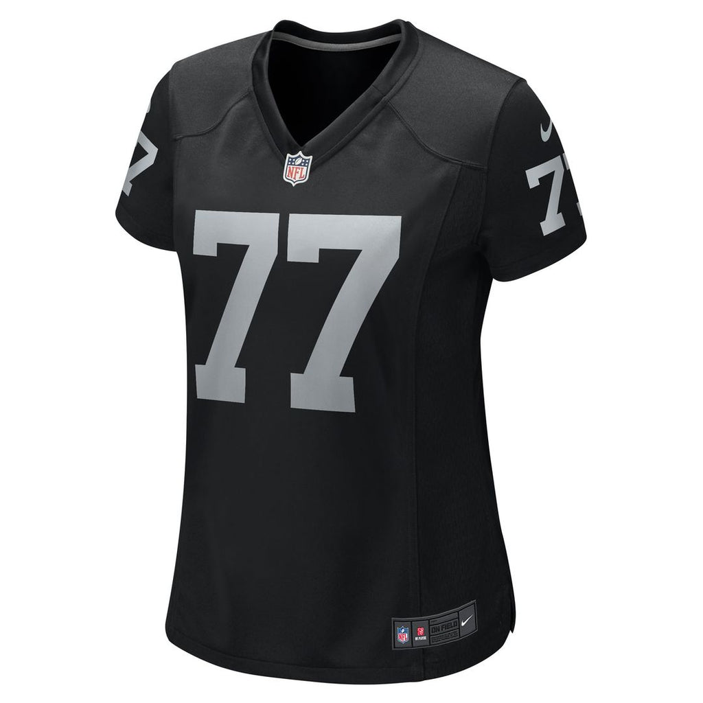 Women's Nike Las Vegas Raiders Thayer Munford Jr. Black Team Game NFL Jersey