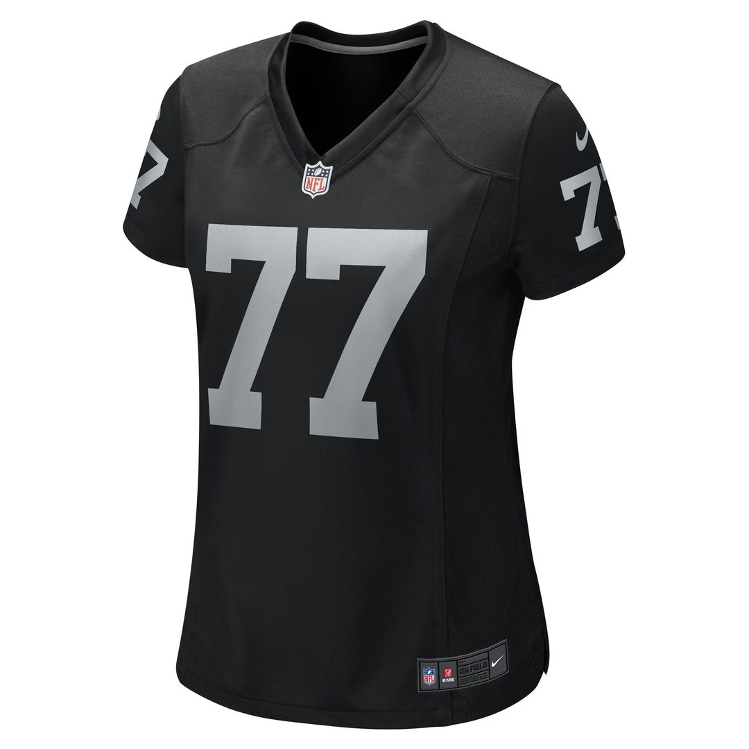 Women's Nike Las Vegas Raiders Thayer Munford Jr. Black Team Game NFL Jersey
