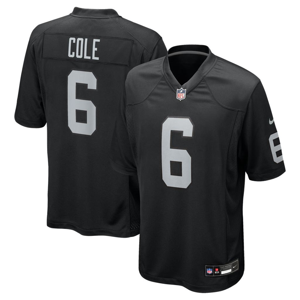 Men's Nike Las Vegas Raiders AJ Cole Black Game NFL Jersey