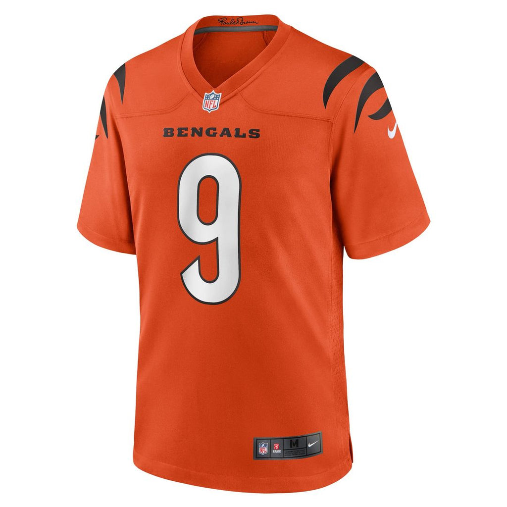 Men's Nike Cincinnati Bengals Joe Burrow Orange Alternate Game NFL Jersey