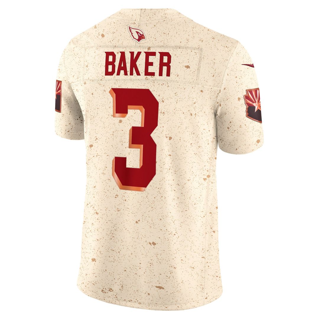 Men's Nike Arizona Cardinals Budda Baker Natural 2025 Rivalries Collection Stitched Limited NFL Jersey
