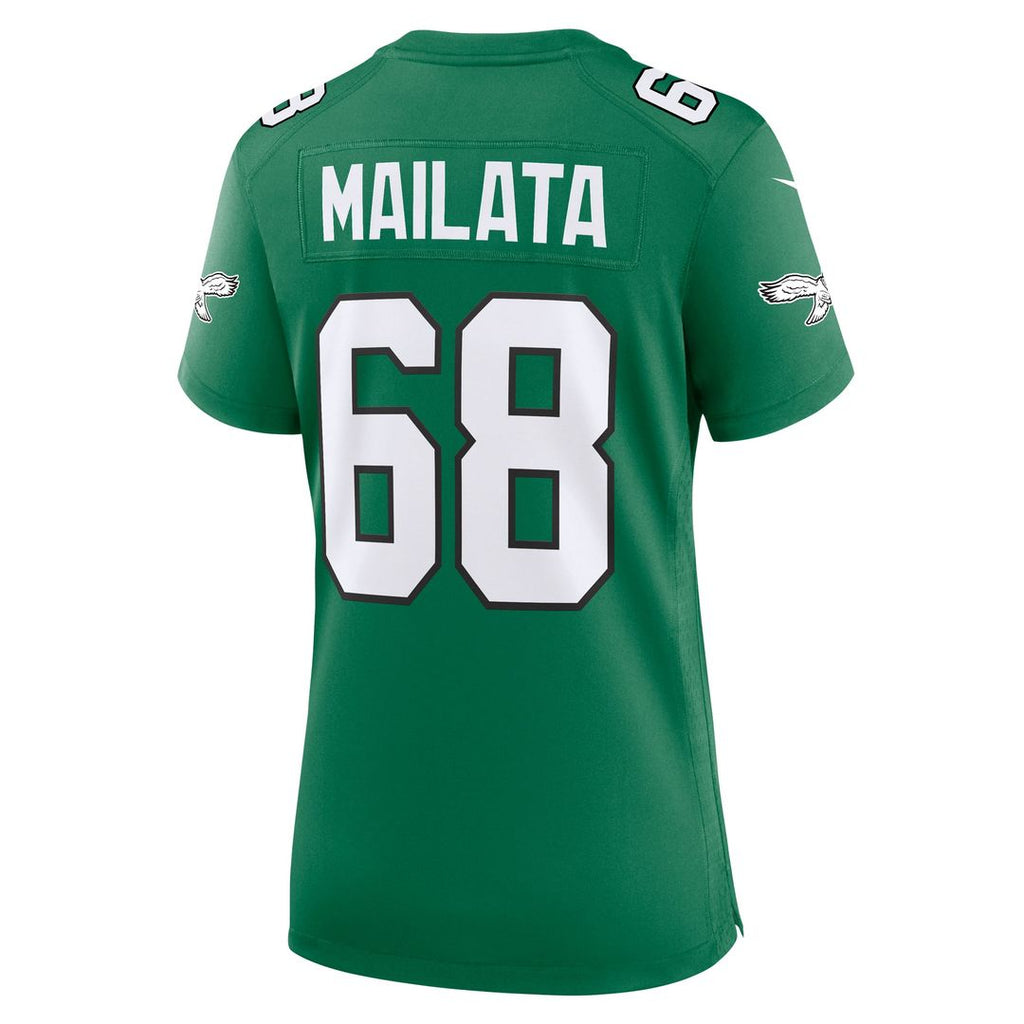 Women's Nike Philadelphia Eagles Jordan Mailata Midnight Green Team Game NFL Jersey